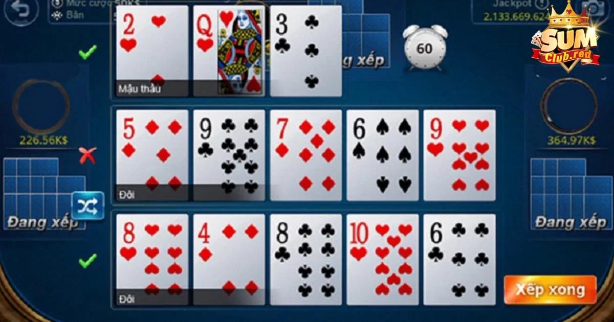 Hướng dẫn cách tính điểm trong cách chơi mậu binh Sumclub